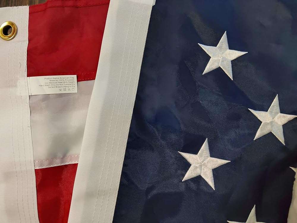 American Flag 4x6 FT Outdoor Heavy Duty – USA Polyester Flag with Embroidered Stars, Sewn Stripes, Brass Grommets, UV Fade Resistant for Outside Yard Garden Pole - Image 8