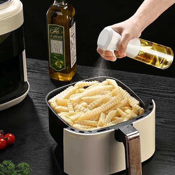 Oil Sprayer for Cooking- 200ml Glass Olive Oil Sprayer Mister, Olive Oil Spray Bottle, Kitchen Gadgets Accessories for Air Fryer, Canola Oil Spritzer, Widely Used for Salad Making, Baking, Frying,BBQ4 - Image 2