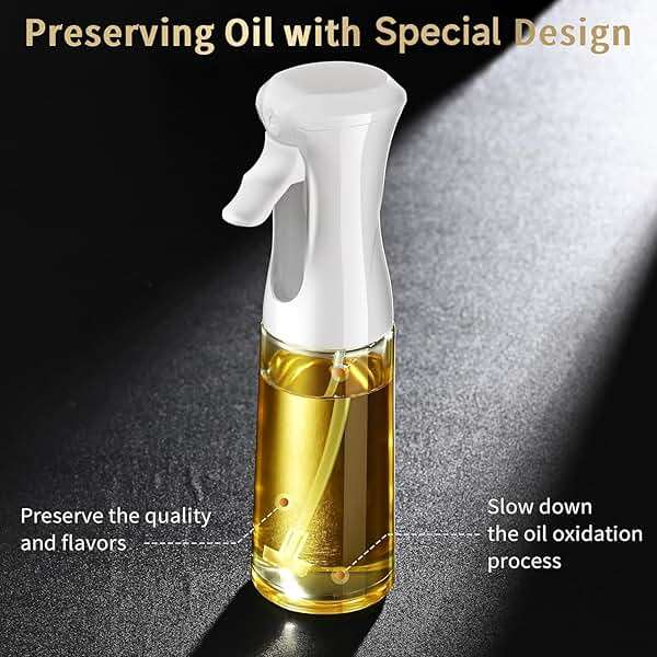Oil Sprayer for Cooking- 200ml Glass Olive Oil Sprayer Mister, Olive Oil Spray Bottle, Kitchen Gadgets Accessories for Air Fryer, Canola Oil Spritzer, Widely Used for Salad Making, Baking, Frying,BBQ4 - Image 7