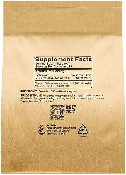 Pure Original Ingredients Potassium BHB, (8 oz) Potassium D-Beta-Hydroxybutyrate, Pure - Image 2