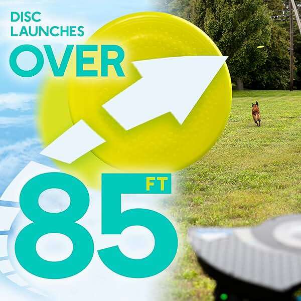 Franklin Pet Supply Co. Automatic Disc Launcher for Dogs - Ready Set Fetch Automatic Disc Tosser Dog Toy for Fetch - Portable Thrower Toy - Battery Powered - Image 3