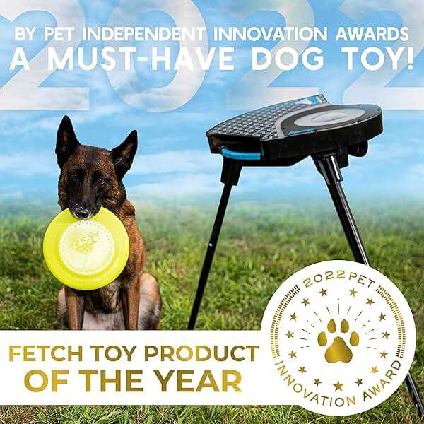 Franklin Pet Supply Co. Automatic Disc Launcher for Dogs - Ready Set Fetch Automatic Disc Tosser Dog Toy for Fetch - Portable Thrower Toy - Battery Powered - Image 4