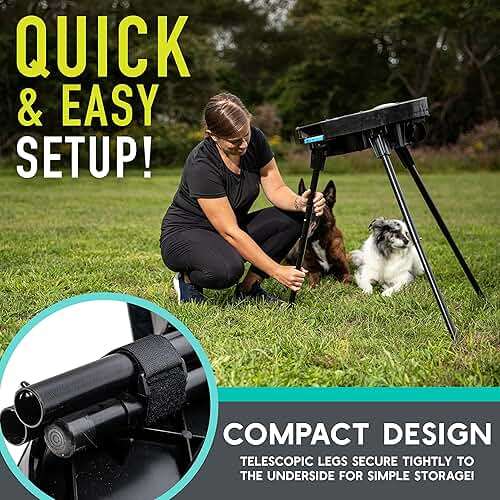 Franklin Pet Supply Co. Automatic Disc Launcher for Dogs - Ready Set Fetch Automatic Disc Tosser Dog Toy for Fetch - Portable Thrower Toy - Battery Powered - Image 5
