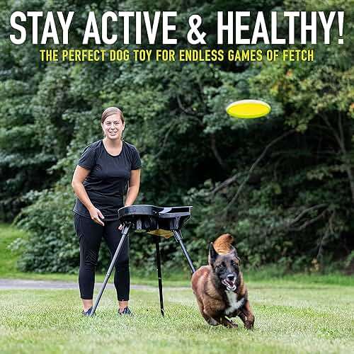 Franklin Pet Supply Co. Automatic Disc Launcher for Dogs - Ready Set Fetch Automatic Disc Tosser Dog Toy for Fetch - Portable Thrower Toy - Battery Powered - Image 10