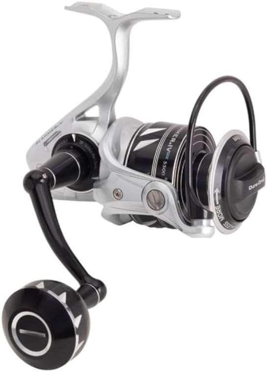 Penn Slammer IV DX Spinning Fishing Reels, Silver/Black - Image 4