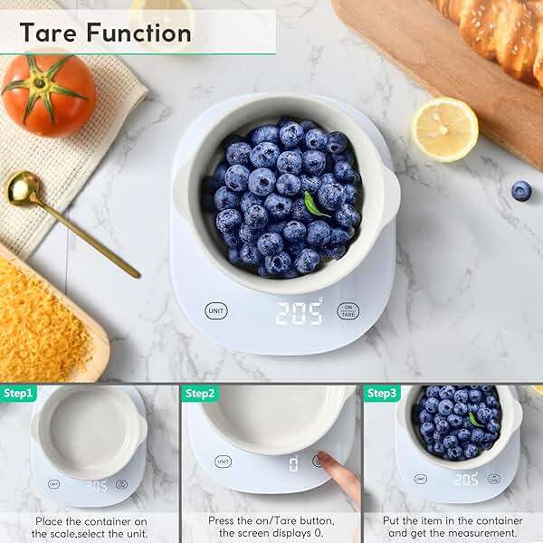 Arboleaf Smart Food Kitchen Scale, 22lb Digital Food Scale with Nutritional Calculator, USB Rechargeable, Smart Weighing with App for Macro, Keto, Calorie, Cooking, Grams and Ounces, 0.1oz/0.5g, White - Image 6