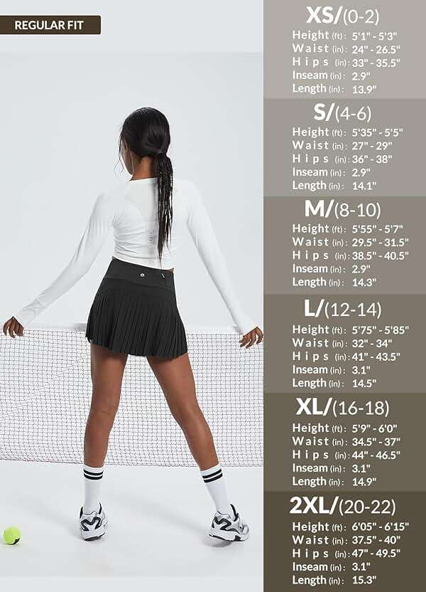 baleaf Women's Pleated Tennis Skirt Golf Skorts for Woman High Waisted Lightweight Athletic Shorts Pockets - Image 6