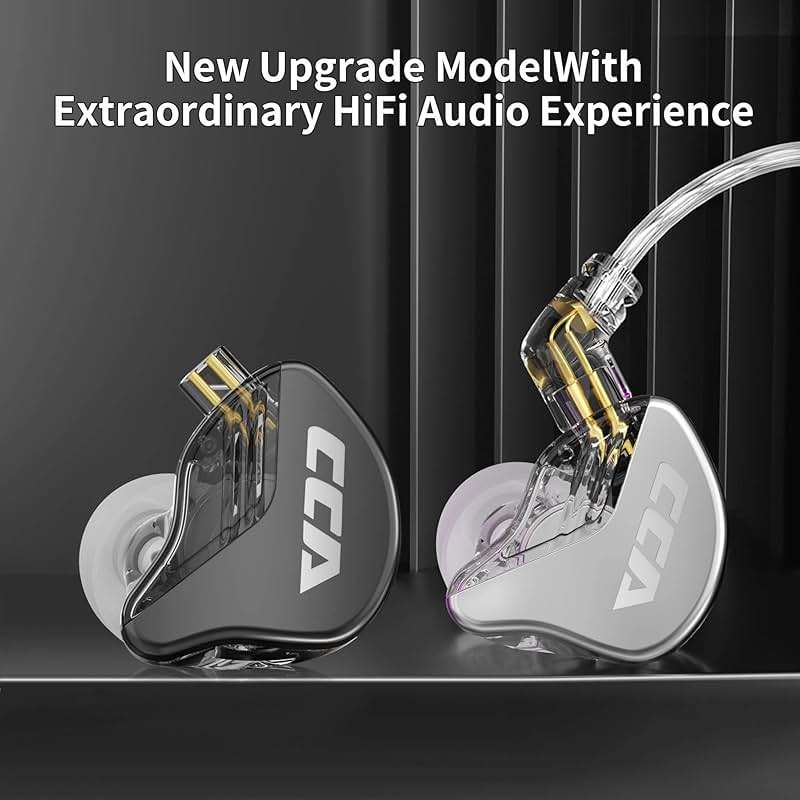 CCA CRA in Ear Monitor Headphones, Ultra-Thin Diaphragm Dynamic Driver IEM Earphones, Clear Sound & Deep Bass, Wired Gaming Earbuds with Tangle-Free Detachable Cable for Singer Musicians Drummers DJ - Image 9
