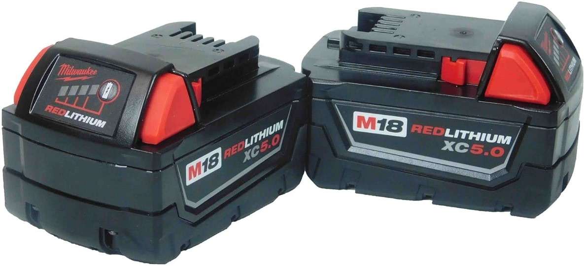 Milwaukee M18 REDLITHIUM XC 5.0Ah Extended Capacity Battery Pack (2) - Image 1