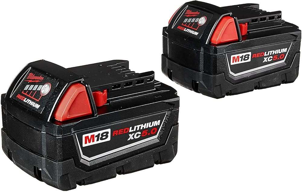 Milwaukee M18 REDLITHIUM XC 5.0Ah Extended Capacity Battery Pack (2) - Image 2