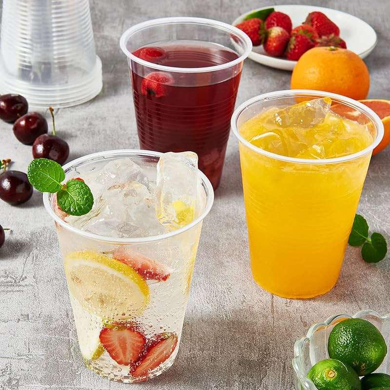 Turbo Bee 420 Pack 16oz Clear Disposable Plastic Cups,Cold/Hot Drinking Cups,Transparent Plastic Party Container for Water, Iced Cold Coffee, Juice, Soda - Image 3