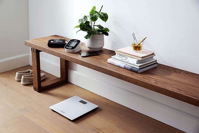 OMRON Digital Scale with Bluetooth Connectivity (SC -150) - 330 lb Weight Capacity - Use with Free OMRON Connect App - Light Gray - Image 2