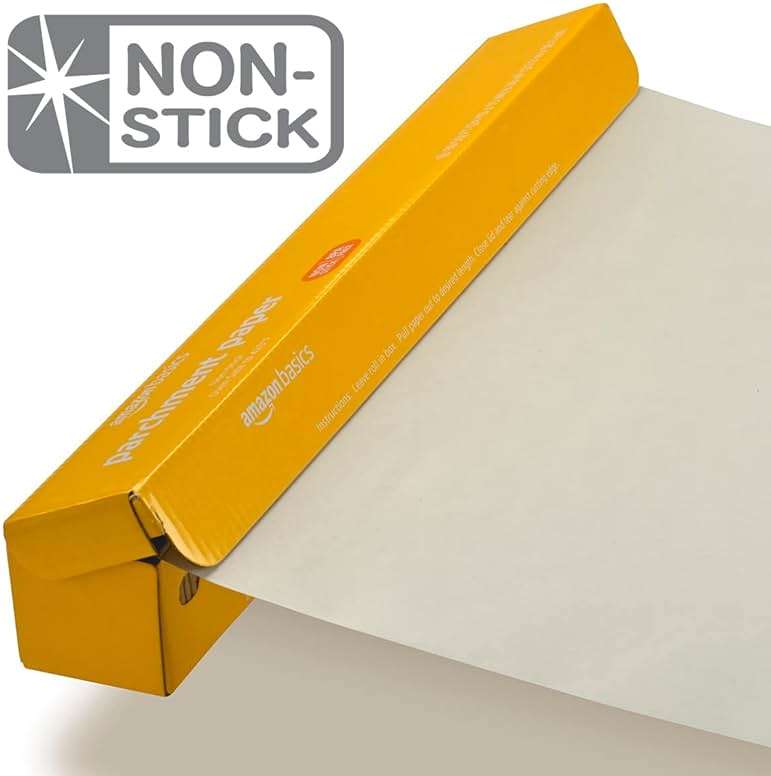 Amazon Basics Non-Stick Parchment Paper for Baking, Cooking, Oven Safe, 15 inches, 90 Sq Ft Roll, 1 Pack - Image 4