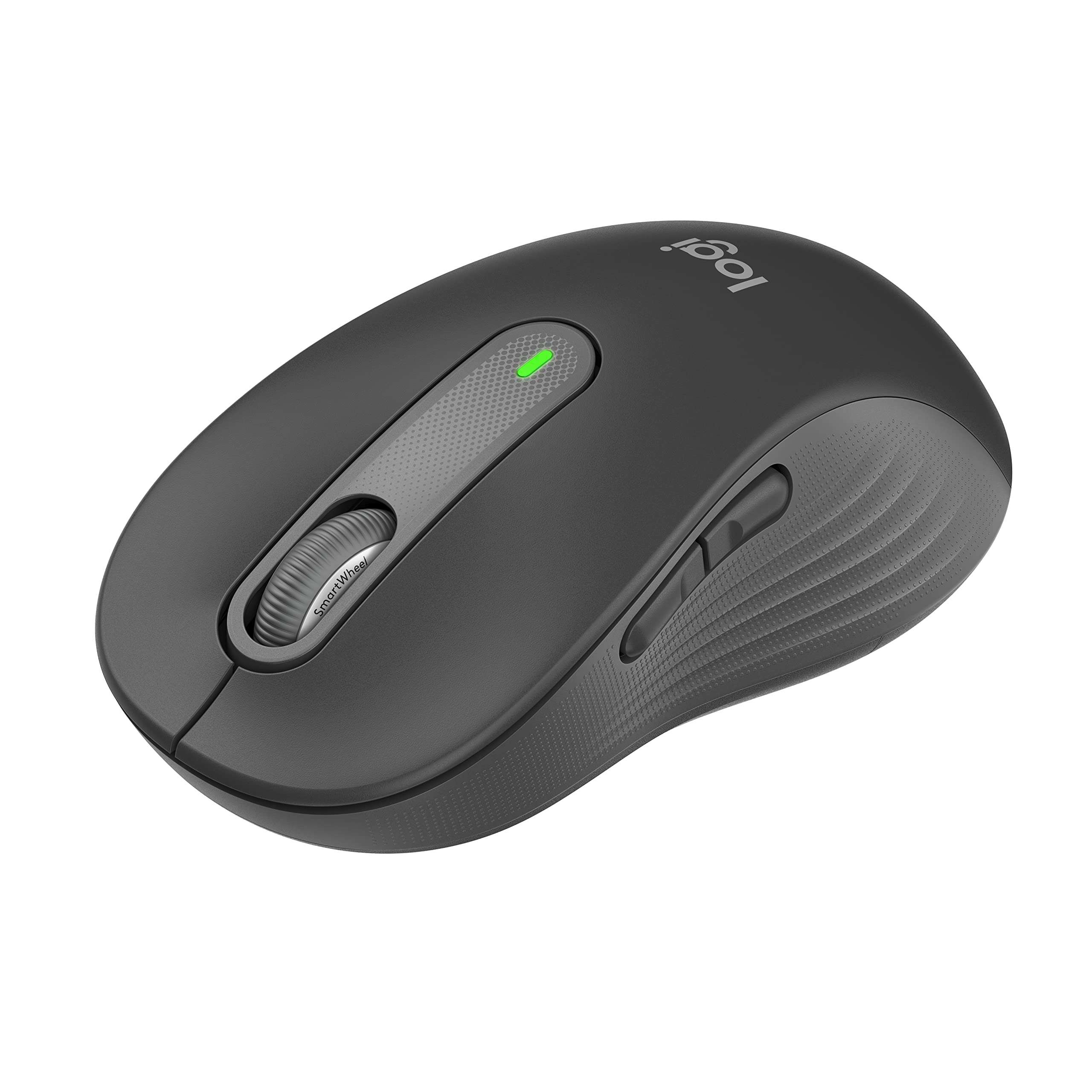 Logitech Signature M650 L Full Size Wireless Mouse - for Large Sized Hands, 2-Year Battery, Silent Clicks, Customizable Side Buttons, Bluetooth, Multi-Device Compatibility (Graphite) - Image 1