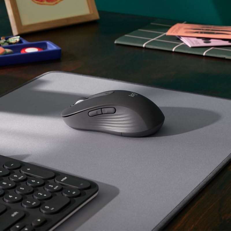 Logitech Signature M650 L Full Size Wireless Mouse - for Large Sized Hands, 2-Year Battery, Silent Clicks, Customizable Side Buttons, Bluetooth, Multi-Device Compatibility (Graphite) - Image 2