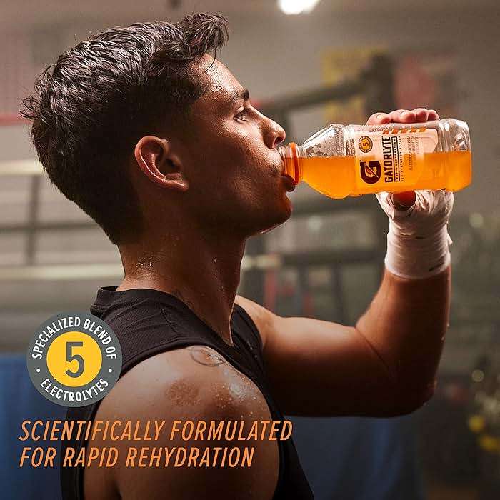 Gatorlyte Rapid Rehydration Electrolyte Drink, Strawberry Kiwi, 20 fl oz Bottles (12 Pack), Specialized Blend of 5 Electrolytes, Lower Sugar, No Artificial Sweeteners, No Artificial Flavors, Gatorade, Hydration - Image 4