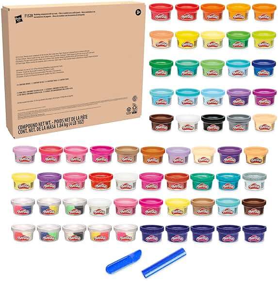 Play-Doh Ultimate Color Collection 65-Pack of 1-oz Cans, Includes Sparkle, Confetti & Color Burst, Back to School Classroom Supplies, Preschool Toys, Ages 2+ (Amazon Exclusive) - Image 12