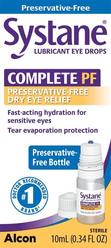 Systane COMPLETE Preservative Free Dry Eye Drops, 0.34 fl oz, Contains Propylene Glycol 0.6%, Multi-Dose Lubricating Eye Drops for Irritation & Dryness, Hydrating & Soothing - Image 2