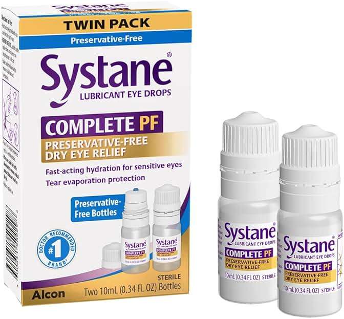 Systane, Complete Preservative Free Dry Eye Drops, Contains Propylene Glycol 0.6%, Multi-Dose Lubricating Eye Drops for Irritation and Dryness, Hydrating and Soothing, 0.3 Fl Oz, 2 Count - Image 1