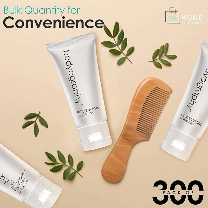 World Amenities - Bodyography blanc- Bulk Body Wash | 300 Count, 1.4oz | Vanilla White Tea, Mini Travel Size Toiletries (100% Recyclable Tube with Flip Top Cap) Hotel Amenities. - Image 2