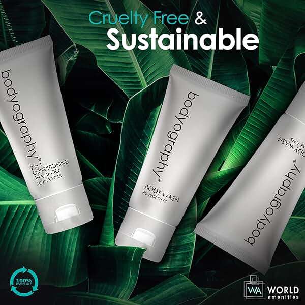 World Amenities - Bodyography blanc- Bulk Body Wash | 300 Count, 1.4oz | Vanilla White Tea, Mini Travel Size Toiletries (100% Recyclable Tube with Flip Top Cap) Hotel Amenities. - Image 6