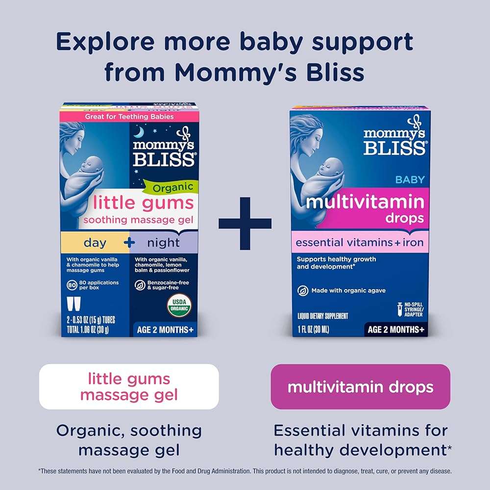 Mommy's Bliss Organic Baby Bedtime Drops + Overnight Immunity Support*, Promotes Restful Night, Melatonin Free, Age 4 Month+, 2 Fl Oz - Image 7