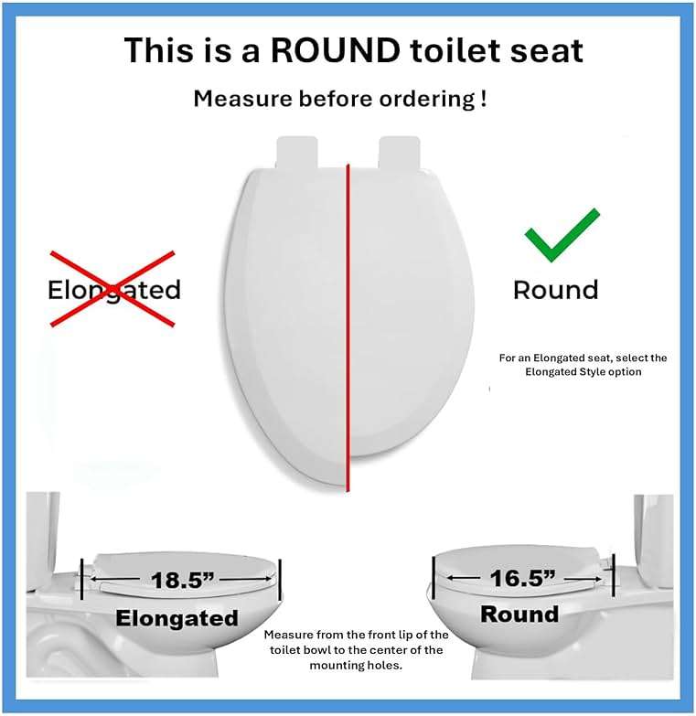 Bath Décor 5Q1R2-15BN Solid Oak Traditional Design Toilet Seat with Solid Metal Hinges, Round, Cherry with Brushed Nickel - Image 3