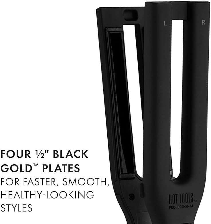 Hot Tools Pro Artist Black Gold Double Straight Dual Plate Hair Straightener | Faster Styling and Reduced Damage - Image 4