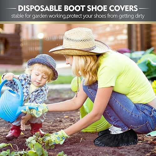 Zhanmai 300 Pack Disposable Shoe Covers Non Slip Disposable Large Foot Booties Shoe Covers for Indoors Contractors Floor and Carpet Protectors, One Size Fits Most(Black) - Image 5