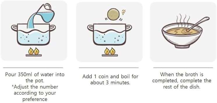 HaeTongryeong Freeze-dried, Deep Taste Coin Stock 100g(4g x 25pcs, 0.22lb, 3.52oz), Korean Broth, Soup base, 육수한알, 진한맛 - Image 5