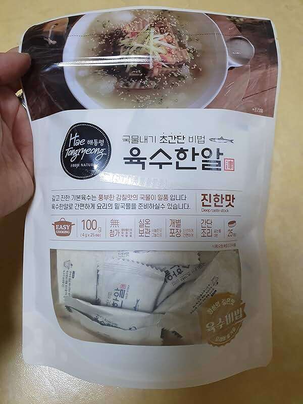 HaeTongryeong Freeze-dried, Deep Taste Coin Stock 100g(4g x 25pcs, 0.22lb, 3.52oz), Korean Broth, Soup base, 육수한알, 진한맛 - Image 8