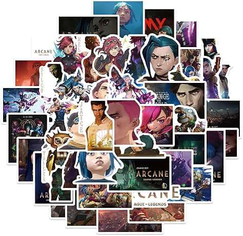 50Pcs Cartoon Arcane：League of Legends Stickers for Water Bottle Cup Laptop Guitar Car Motorcycle Bike Skateboard Luggage Box Vinyl Waterproof Graffiti Patches JHSL - Image 3