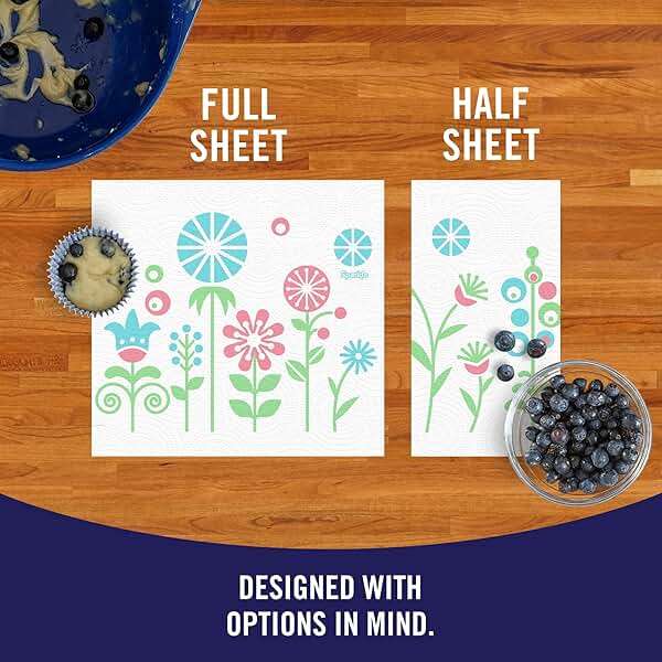 Sparkle Pick-A-Size Paper Towels, Spirited Print Design, 6 Double Rolls (660 Sheets Total) - Strong 2-Ply Towels for Kitchen Cleanup and Everyday Messes - Image 4