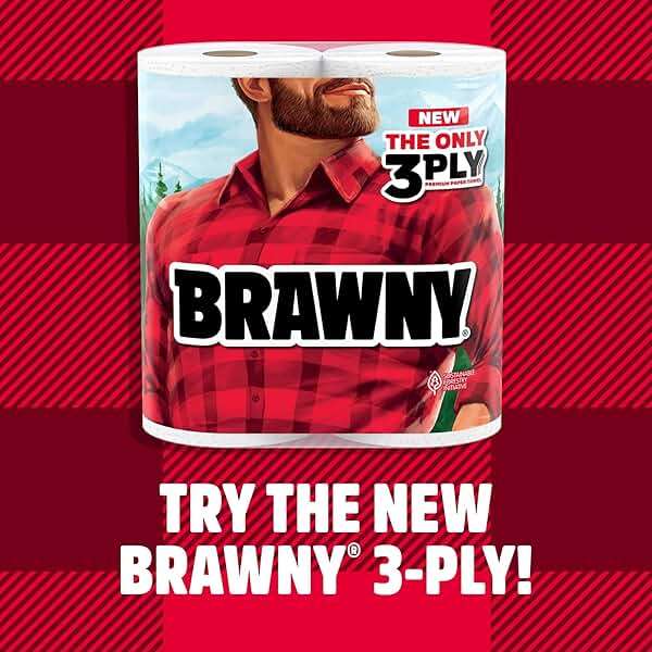 Brawny® Tear-A-Square® Paper Towels, 8 Double Rolls = 16 Regular Rolls - Image 2