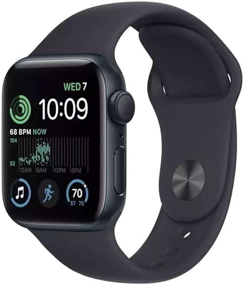 Apple Watch Series 7 (GPS, 45mm) Midnight Aluminum Case with Midnight Sport Band (Renewed) - Image 1