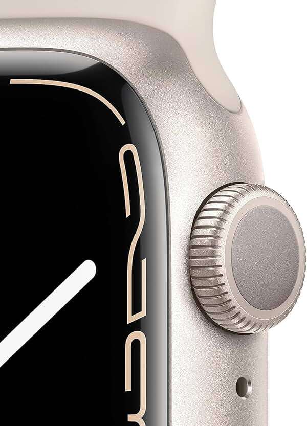 Apple Watch Series 7 (GPS, 41mm) Starlight Aluminum Case with Starlight Sport Band, Regular (Renewed) - Image 5