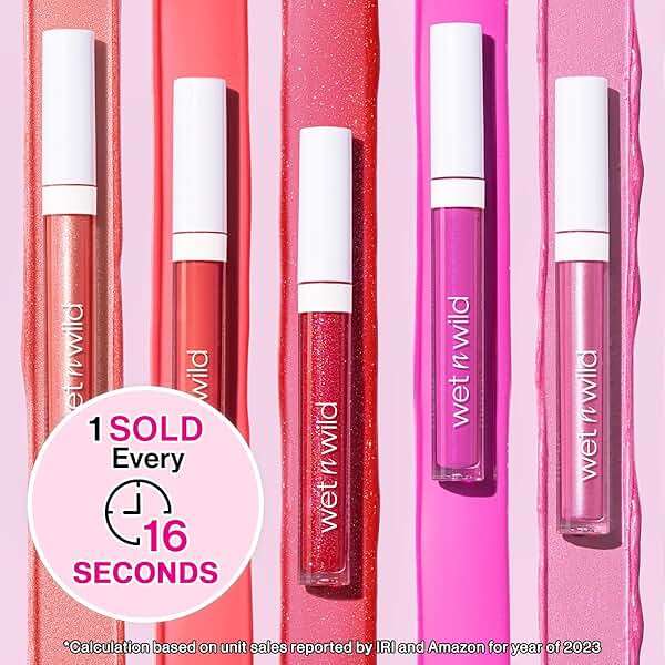wet n wild MegaSlicks Lip Gloss, Ultra-Glossy, Vitamin-E Enriched, Ultra-Gloss High Shine Moisturizing, Cruelty-Free & Vegan - Crushed Diamonds - Image 2