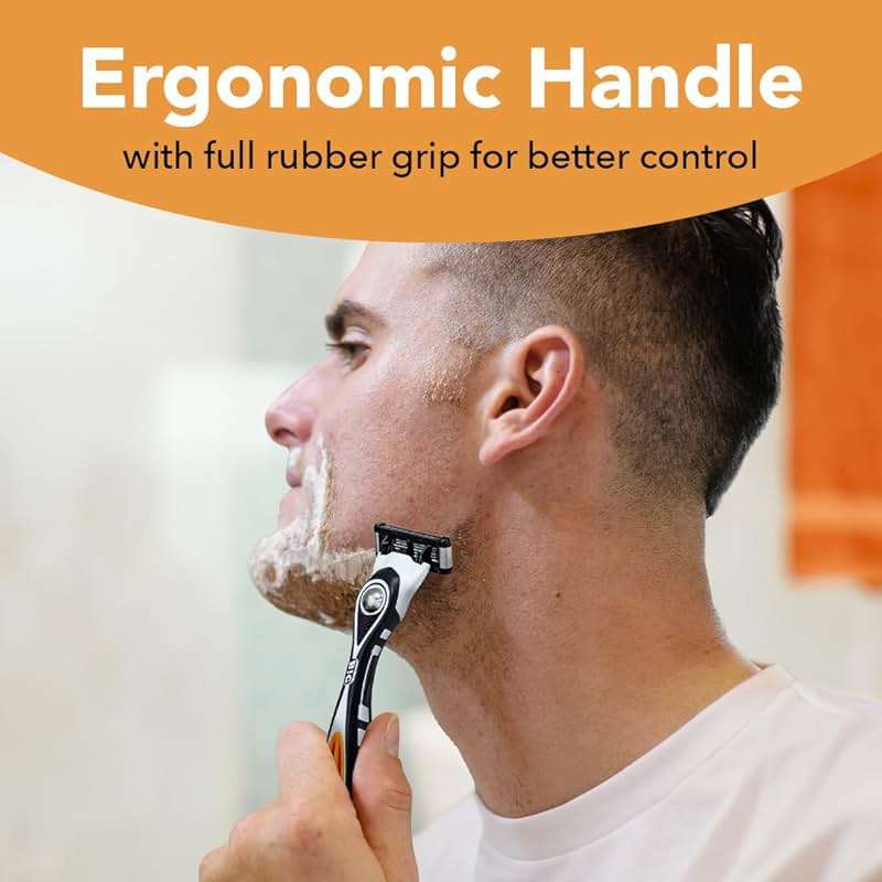 BIC Flex 5 Men's Refillable 5-Blade Razors with 1 Handle and 7 Cartridges, Smooth Shave Gift for Men - Image 3