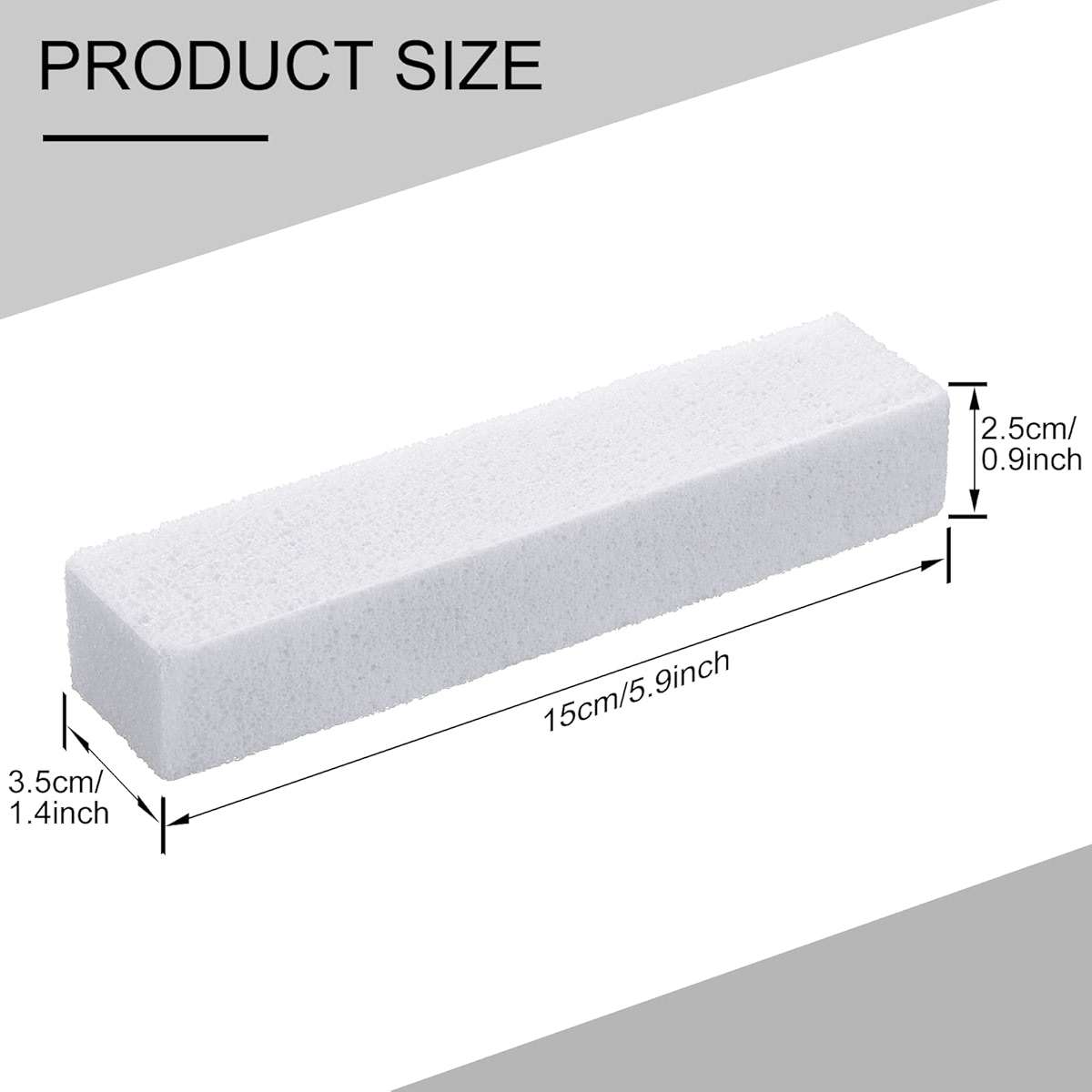 Norme 30 Pack Pumice Stones for Toilet Bowl Cleaning Scouring Pad Pumice Stick Cleaner for Cleaning Toilets Bathtubs Grills Kitchen Oven Stove Swimming Pools Sinks 5.9 x 1.4 x 0.9''(White) - Image 2