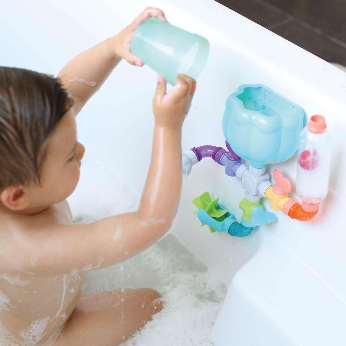 Nuby Wacky Waterworks Pipes Bath Toy - Baby Bathtub Toy with Interactive Features for Cognitive Development - Image 2