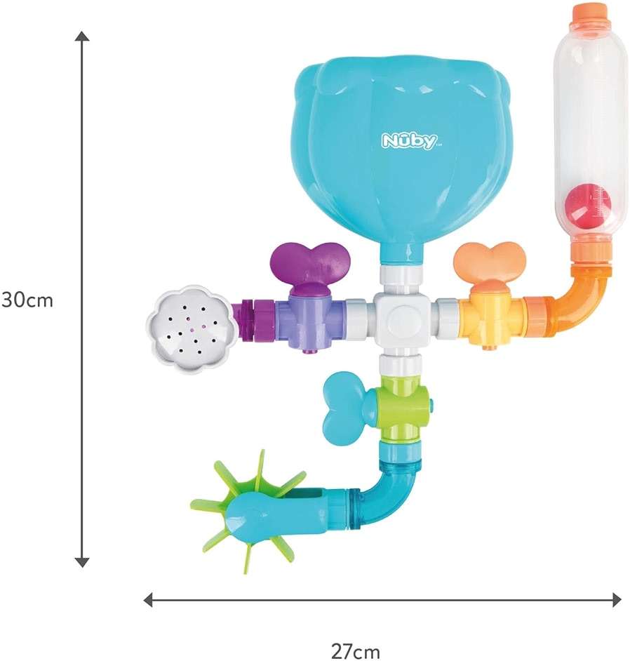 Nuby Wacky Waterworks Pipes Bath Toy - Baby Bathtub Toy with Interactive Features for Cognitive Development - Image 3
