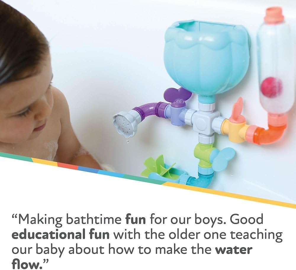 Nuby Wacky Waterworks Pipes Bath Toy - Baby Bathtub Toy with Interactive Features for Cognitive Development - Image 5