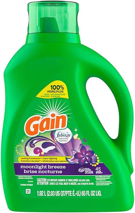 Gain Liquid Laundry Detergent with Odor Defense, Moonlight Breeze Scent, Laundry Soap For HE Washing Machines, 60 fl oz, 45 Loads, Pack of 2 (Packaging May Vary) - Image 4