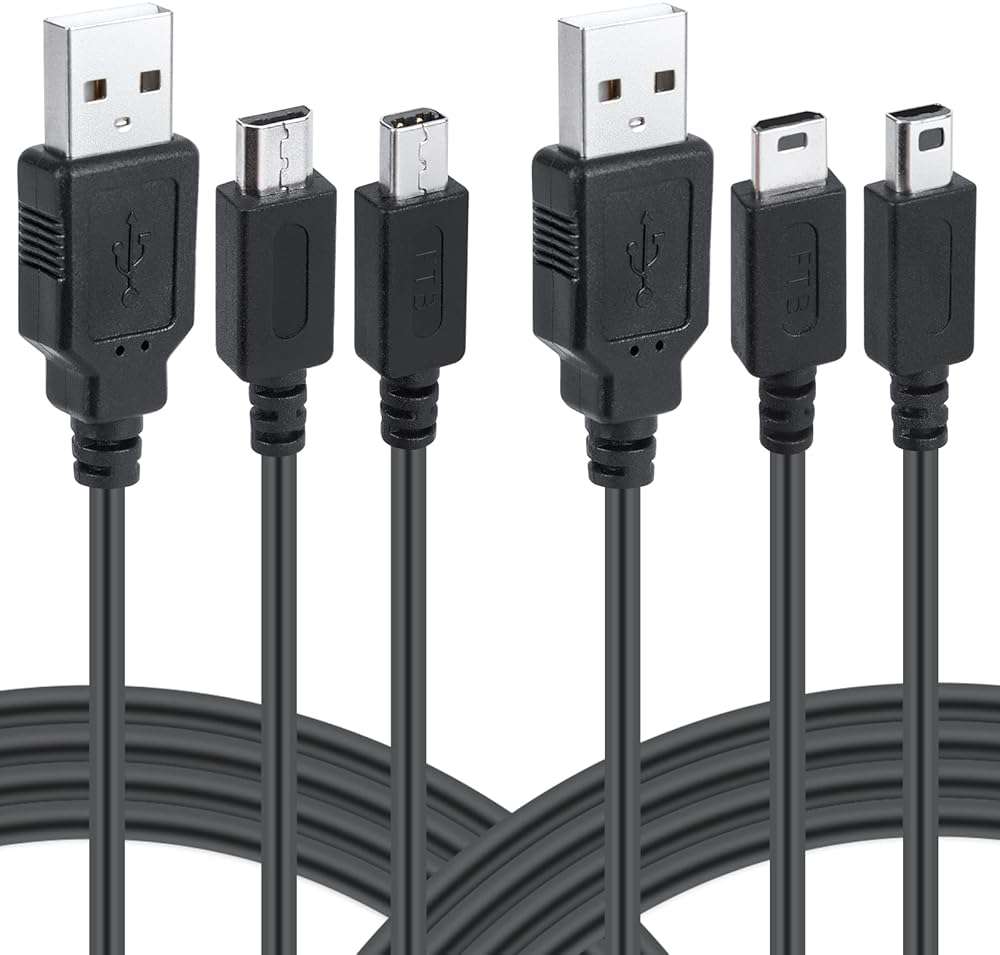 Funturbo All-in-1 DS Charger, 3DS DS Lite Charger Cable USB Charging Cord for Nintendo 3DS/3DS XL/2DS/2DS XL/DSi/DSi XL/DS Lite (2 Pack) - Image 1