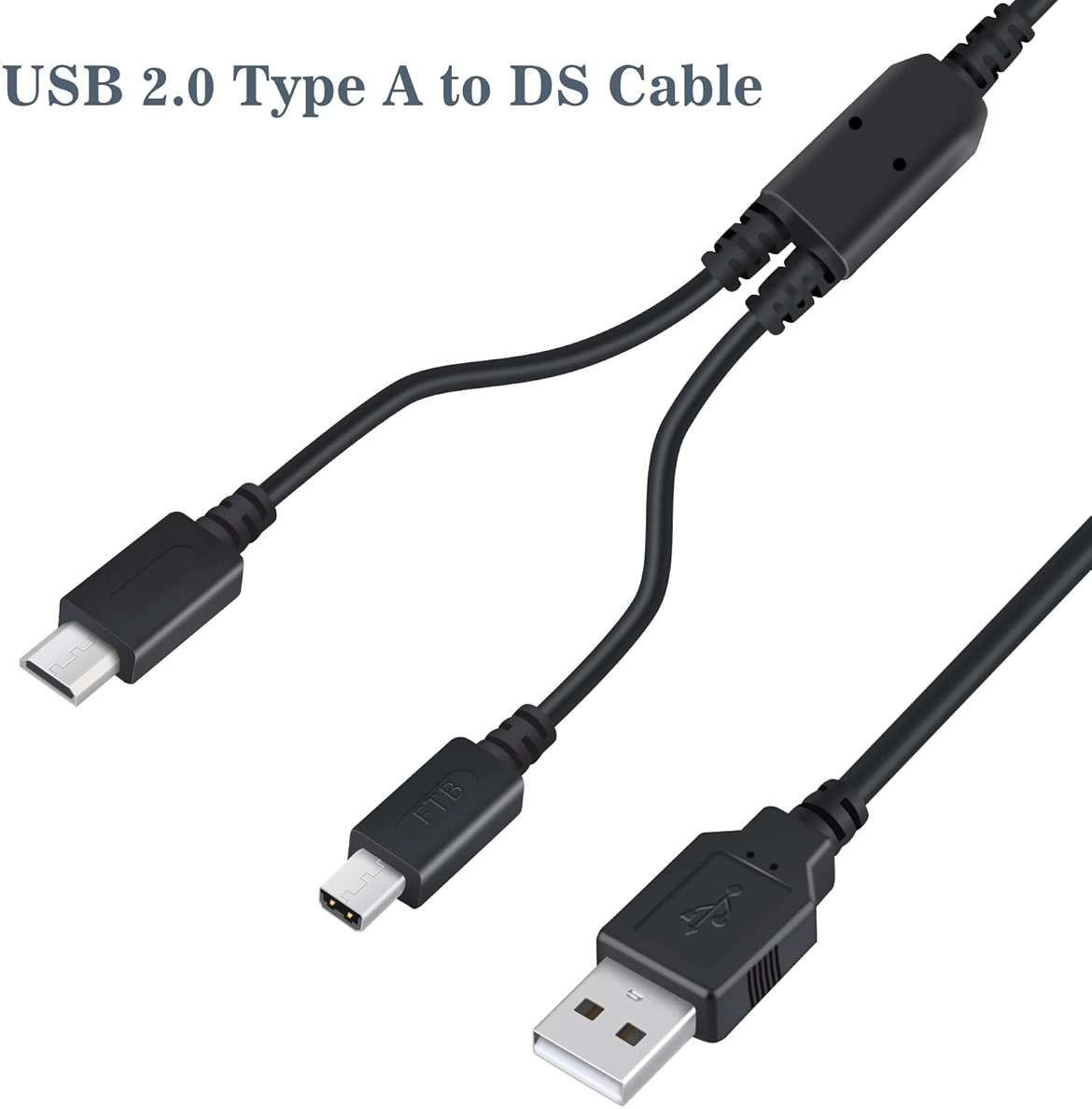 Funturbo All-in-1 DS Charger, 3DS DS Lite Charger Cable USB Charging Cord for Nintendo 3DS/3DS XL/2DS/2DS XL/DSi/DSi XL/DS Lite (2 Pack) - Image 3