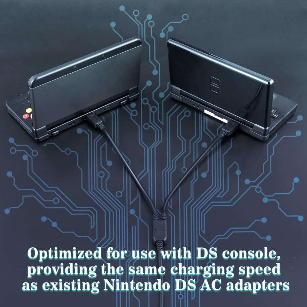 Funturbo All-in-1 DS Charger, 3DS DS Lite Charger Cable USB Charging Cord for Nintendo 3DS/3DS XL/2DS/2DS XL/DSi/DSi XL/DS Lite (2 Pack) - Image 5