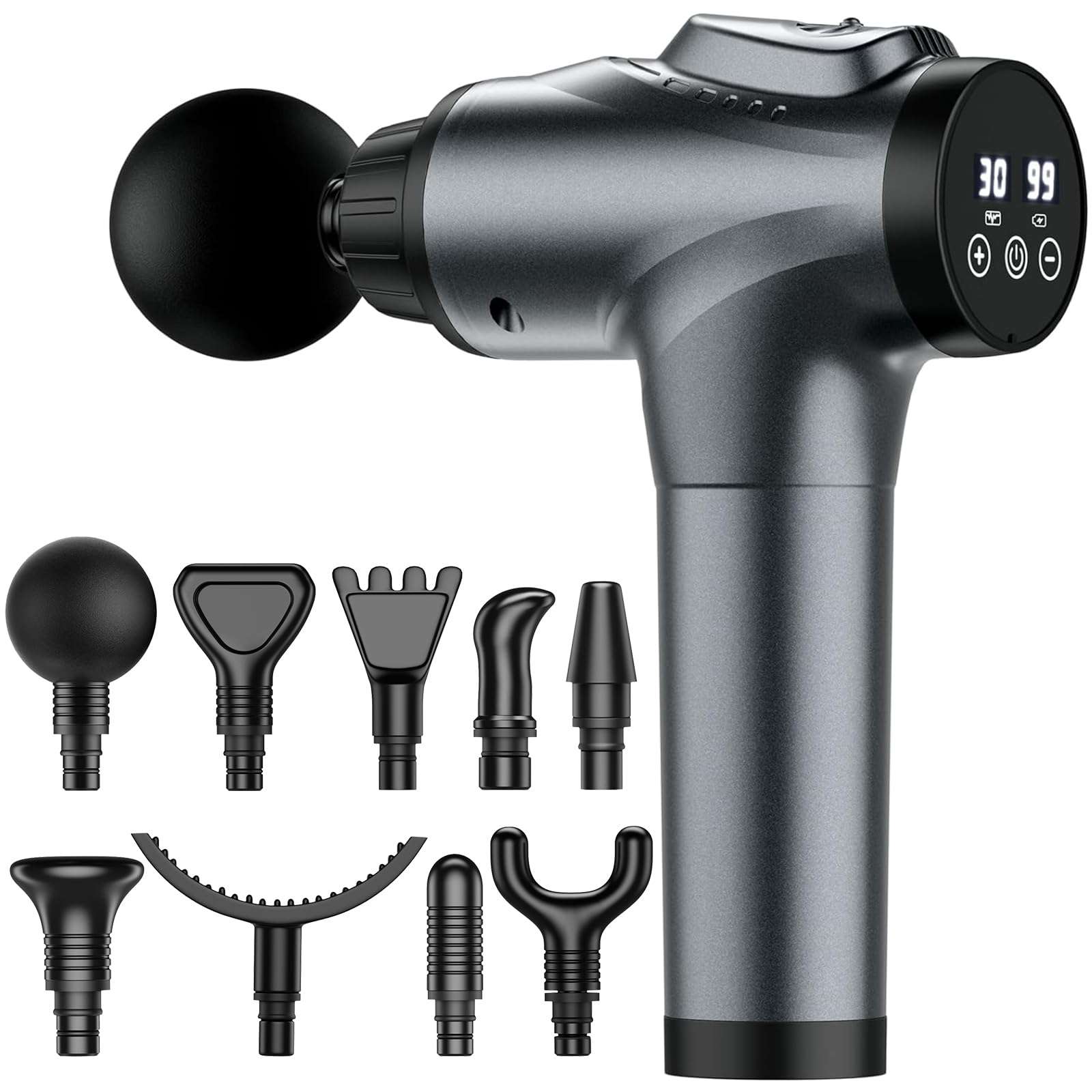 APHERMA Massage Gun, Muscle Massage Gun for Athletes Handheld Electric Deep Tissue Back Massager, Percussion Massage Device for Pain Relief with 30 Speed Levels 9 Heads - Image 1