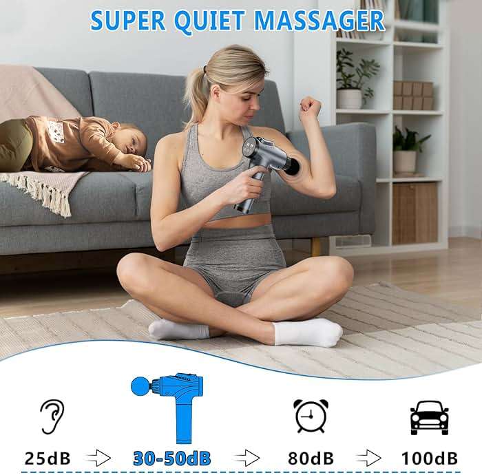 APHERMA Massage Gun, Muscle Massage Gun for Athletes Handheld Electric Deep Tissue Back Massager, Percussion Massage Device for Pain Relief with 30 Speed Levels 9 Heads - Image 4