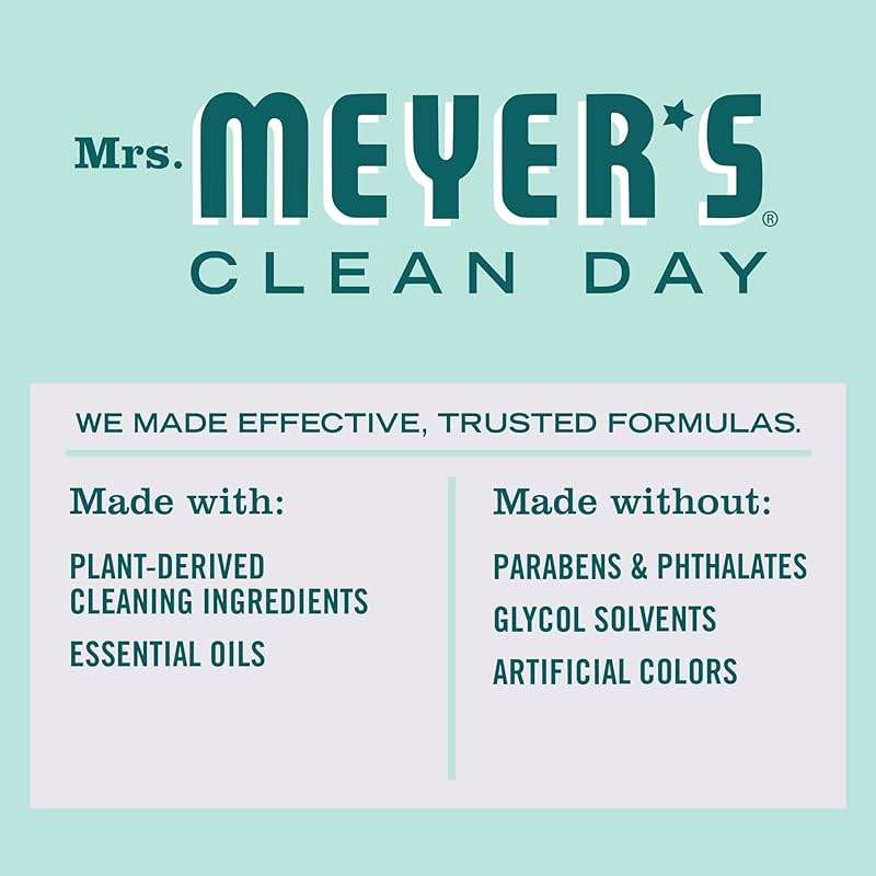 MRS. MEYER'S CLEAN DAY Multi-Surface Everyday Cleaner, Mint Scent, 16 Fl Oz Bottle - 3 Pack - Image 4