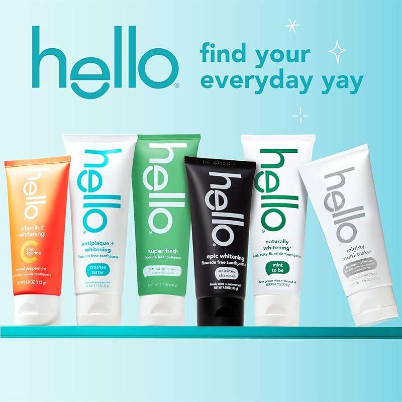 hello Epic Whitening Charcoal Fluoride Free Toothpaste, Activated Charcoal Toothpaste with Coconut Oil, Whitens Teeth Naturally, SLS Free, Fresh Mint, 3 Pack, 4.0 Oz Tubes - Image 7